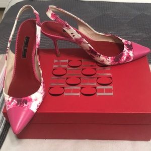 Carolina Herrera Pink Floral Pumps